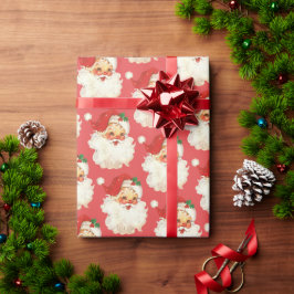 Regalo Papel de envoltura para Navidades de la retro Sant