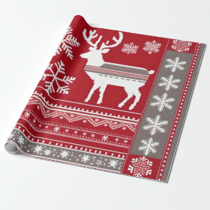 Regalo papel de envoltura para navidades nórdicos