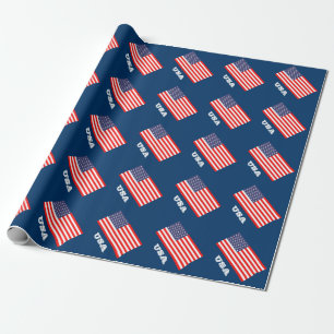 Regalo Papel de envoltura patriótico con bandera de Amé
