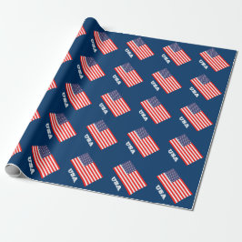 Regalo Papel de envoltura patriótico con bandera de Améri