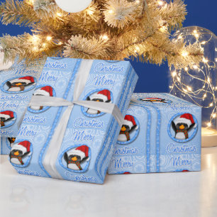 Regalo Papel de envoltura Penguin Holiday para navidades