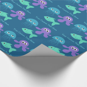 Regalo Papel de envoltura personalizado de criaturas mari