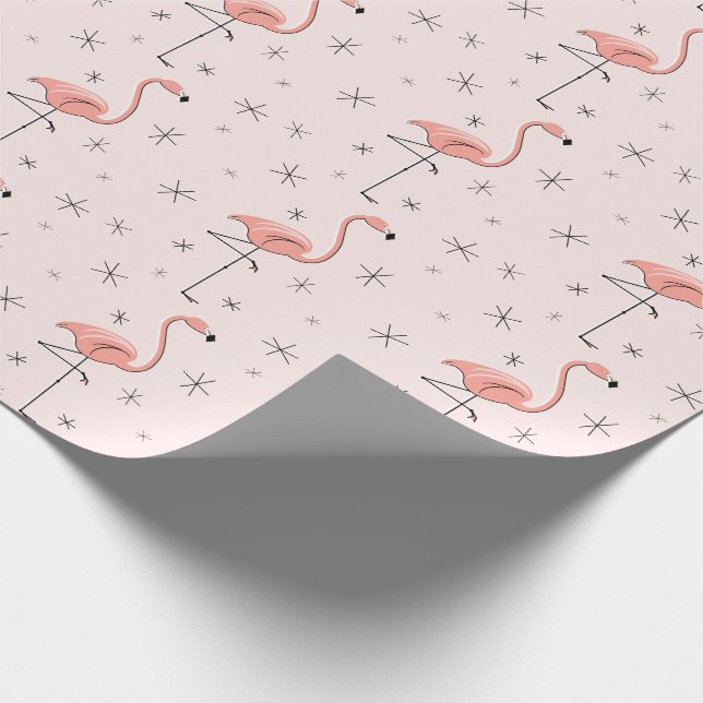 Regalo Papel de envoltura rosa Flamingo (Esquina)