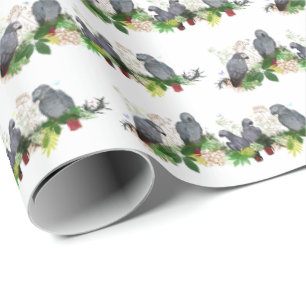 Regalo Papel de envolver a Fiesta de loro gris africano