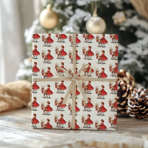 Regalo Papel de envolver a Navidades de gatos tradicional
