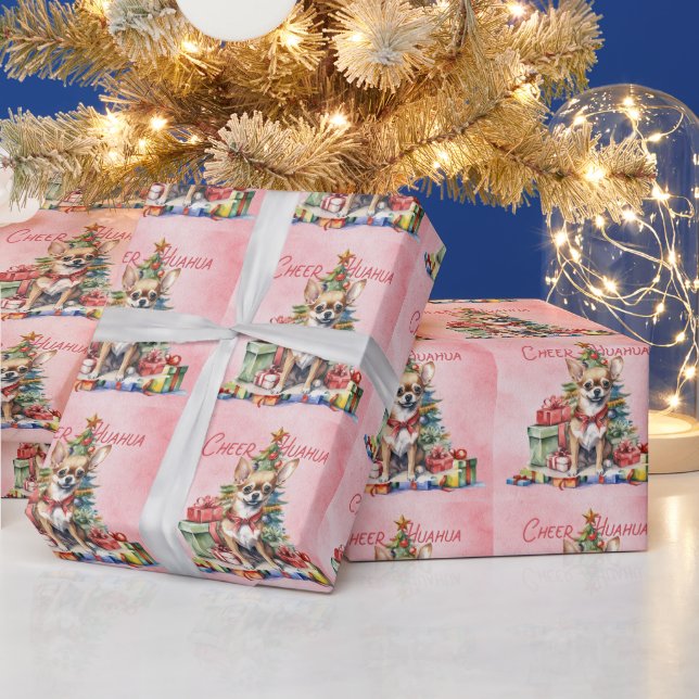 Regalo Papel de envolver a Navidades de perro de Chihuahu (Vacaciones)