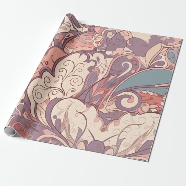 Regalo Papel de envolver abstracto de Pastel (Desenrollado)