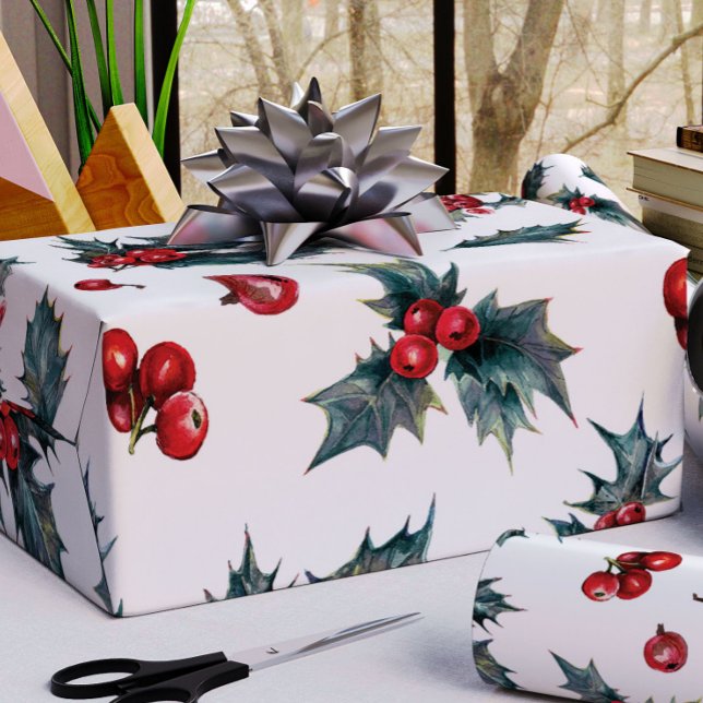 Regalo Papel de envolver Acebo de Navidad (Subido por el creador)