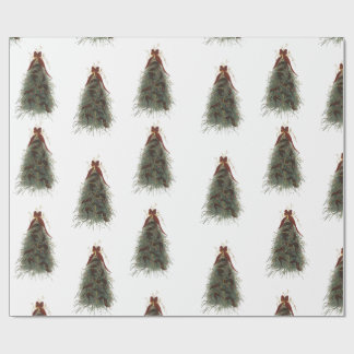 Regalo Papel de envolver árbol de Navidad elegante