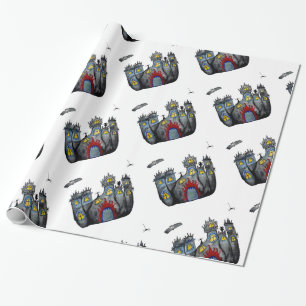 Regalo Papel de envolver arte del castillo espeluznante