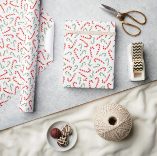 Regalo Papel de envolver bastón de caramelo