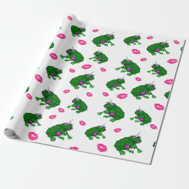 Regalo Papel de envolver besos de la dama de la rana