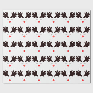 Regalo Papel de envolver blanco de Rudolph