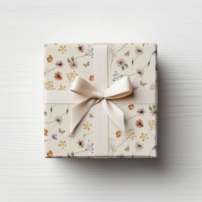 Regalo Papel de envolver Boho Flowers (Boho Flowers Wrapping Paper
)