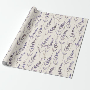 Regalo Papel de envolver botánico de lavanda – Floral vin