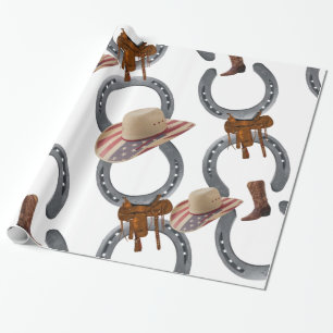 Regalo Papel de envolver brillante, zapato de caballo de 
