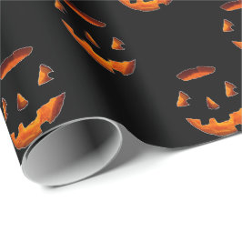 Regalo Papel de envolver calabaza luminosa de Halloween