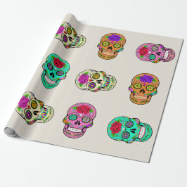 Regalo Papel de envolver Calaveras de Azúcar