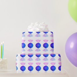 Regalo Papel de envolver caramelos azules y rosas