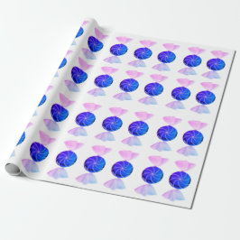 Regalo Papel de envolver caramelos azules y rosas