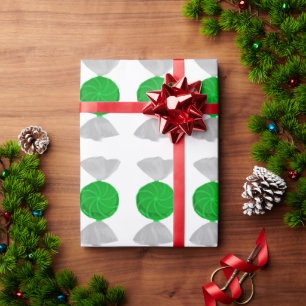 Regalo Papel de envolver caramelos verde y blanco