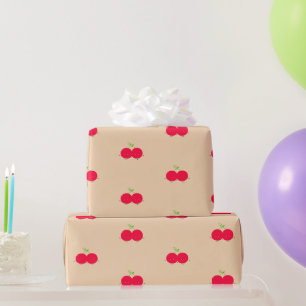 Regalo Papel de envolver cerezas gemelas
