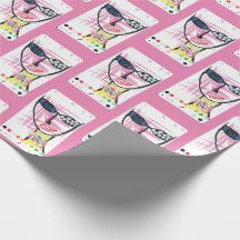 Papel de envolver: Chica rosa