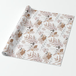 Regalo Papel de envolver con acuarela floral