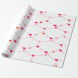 Regalo Papel de envolver con corazón rosa | San Valentín