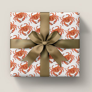 Regalo Papel de envolver con estampado de cangrejos en la