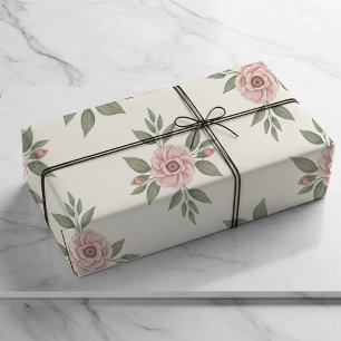 Regalo Papel de envolver con flores de melocotón