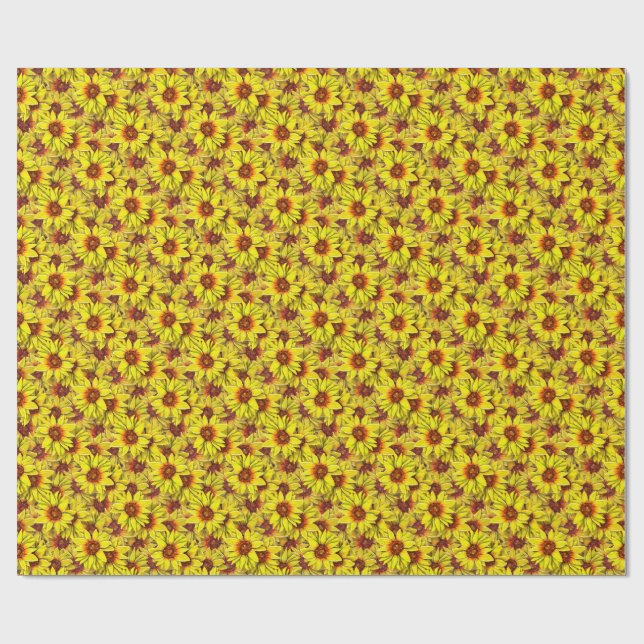 Regalo Papel de envolver con girasoles (Superficie plana)