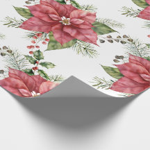 Papel de envolver con poinsetias