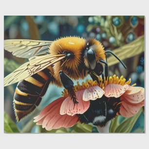 Regalo Papel de envolver con polen de recogida de abejas