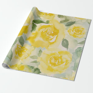 Regalo Papel de envolver con rosas amarillas