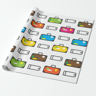 Regalo Papel de envolver con tema de equipaje de viaje