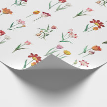 Papel de envolver con tulipanes florales