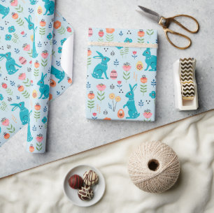 Regalo Papel de envolver conejos de Pascua