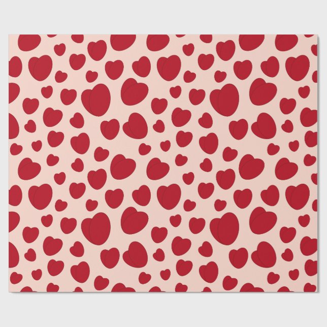Regalo Papel de envolver corazón (Superficie plana)