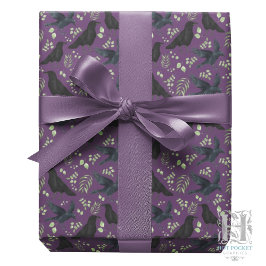 Regalo Papel de envolver Cuervo en Morado