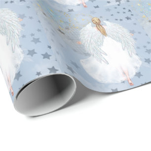 Regalo Papel de envolver de ángel y estrellas pintado