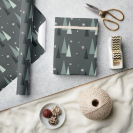 Regalo Papel de envolver de árbol de Navidad moderno