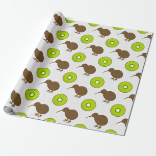 Regalo Papel de envolver de aves y frutas de Kiwi
