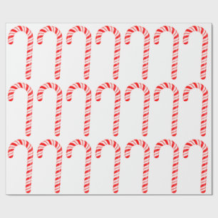 Regalo Papel de envolver de bastones de caramelo