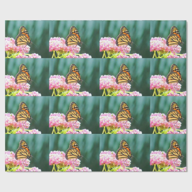 Regalo Papel de envolver de belleza de mariposa monarca (Superficie plana)