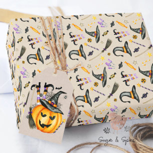 Regalo Papel de envolver de brujas y dulces de Halloween