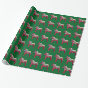 Regalo Papel de envolver de caballos Dala navidades