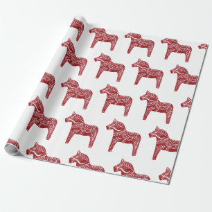 Regalo Papel de envolver de caballos Red Dala