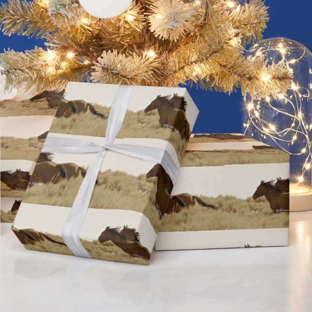 Regalo Papel de envolver de caballos salvajes (Vacaciones)