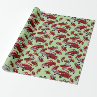 Regalo Papel de envolver de camiones rojos